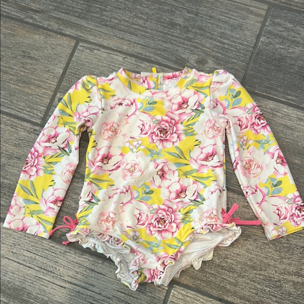 Posh Peanut Floral Long Sleeve Swimsuit